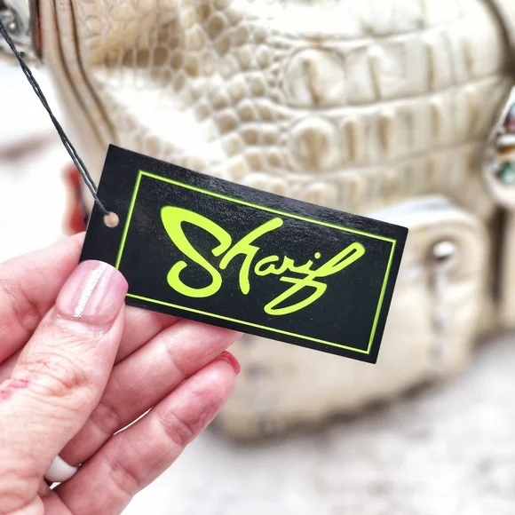 Sharif vintage snakeskin cream used shoulder bag with tags and dust bag. - Picture 7 of 17